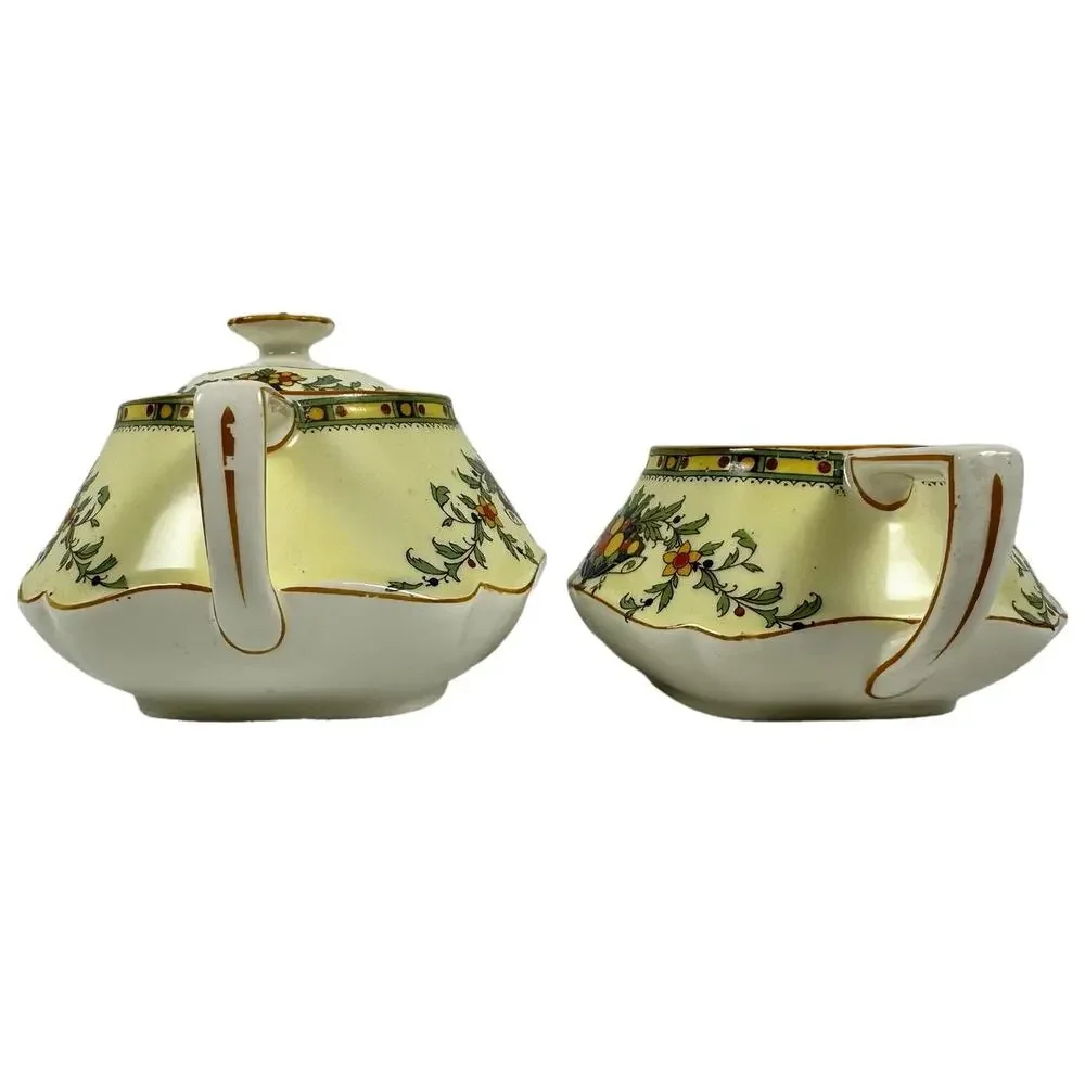 Crown Ducal Ware England 72944 Antique 1930's Creamer & Sugar Bowl w/Lid-Read!